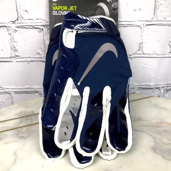 Nike Vapor Jet Men’s Navy Blue Football Gloves Size XXL - CZ4127 NEW - Picture 2 of 6
